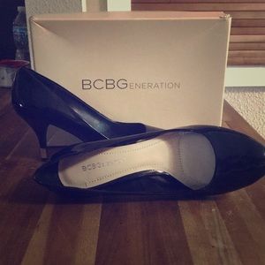 Black patent BCBG heels